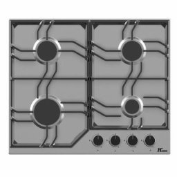 Table de cuisson 4 Foyers Gaz Encastrée 60 cm – Inox – l 58xl 51xH 5cm – Allumage automatique –