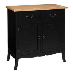 Atmosphera - Buffet 2 Portes 2 Tiroirs Chrysa Noir créateur d'intérieur - Noir