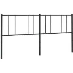 Vidaxl - Tête de lit métal noir 180 cm Black