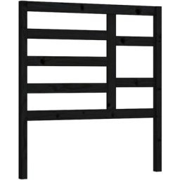 Vidaxl - Tête de lit Noir 106x4x104 cm Bois massif de pin Black