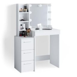 Coiffeuse ""Meryl"" Blanc avec éclairage led Vicco