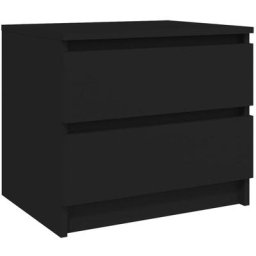 Table de chevet Noir 50x39x43,5 cm Aggloméré Vidaxl Noir