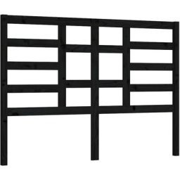 Tête de lit Noir 146x4x104 cm Bois massif de pin vidaXL - Black