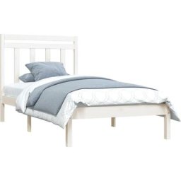Cadre de lit Blanc Bois massif 100x200 cm Vidaxl White
