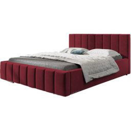 Lit rembourré avec tiroir de lit BoxSpring Lit 01 - 160x200 - Ruby Red (trinity 24)