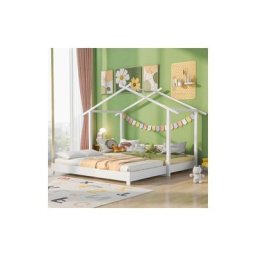 Lit cabane 90/180 x 190 cm lit enfant en bois pour garçons et filles lit enfant en bois massif
