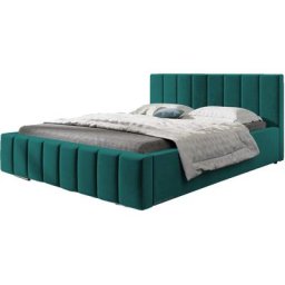 Lit rembourré avec tiroir de lit BoxSpring Lit 01 - 140x200 - Peacook (trinity 29)