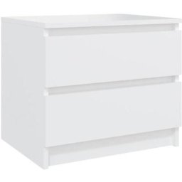 Table de chevet Blanc 50x39x43,5 cm Aggloméré Vidaxl Blanc