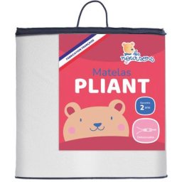 Matelas pliant bébé - 60x120cm - Matelas de voyage - Déhoussable - Confortable - Garantie 2 ans