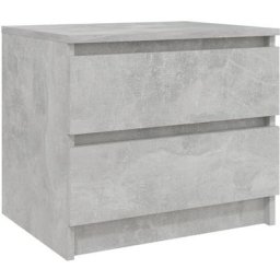 Table de chevet Gris béton 50x39x43,5 cm Aggloméré Vidaxl Gris béton