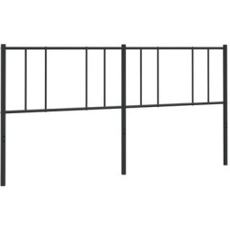 Vidaxl - Tête de lit métal noir 200 cm Black