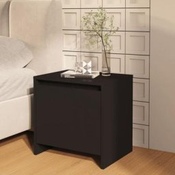 SalesHot® Armoire chambre - Petit Commode Table de chevet noir 45x34x44,5 cm bois d'ingénierie