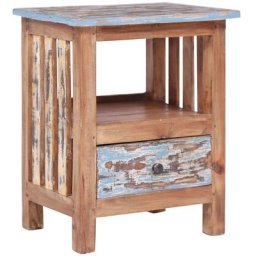 Table de chevet 41 x 30 x 50 cm Bois de récupération massif Vidaxl Brun