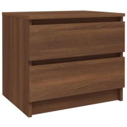 Table de chevet Chêne marron 50x39x43,5 cm Bois d'ingénierie vidaXL - Chêne marron