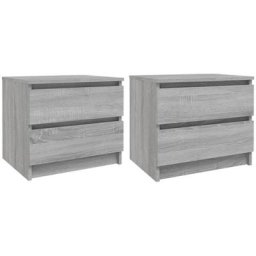 Tables de chevet 2 pcs Sonoma gris 50x39x43,5cm Bois ingénierie Vidaxl Sonoma gris