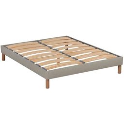 NUIT DE COTON Sommier à lattes en bois LINO 140x190 cm Coloris Beige Livré en kit - Beige