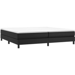 Sommier à ressorts de lit Noir 200x200 cm Similicuir Vidaxl Black