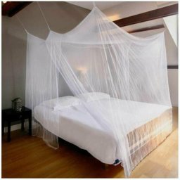 Moustiquaire de Lit, 1 Porte,Baldaquin pour Lit Double, Filet Rectangulaire Moustiquaire Premium,