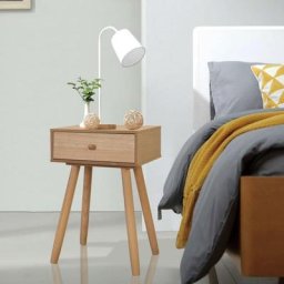 Lot de 2 Table de chevet Bois de pin massif 40 x 30 x 61 cm Marron,design élégant,pour chambre