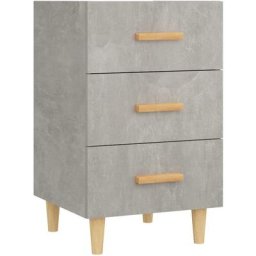 Table de chevet Gris béton 40x40x66 cm Bois d'ingénierie Vidaxl Gris béton