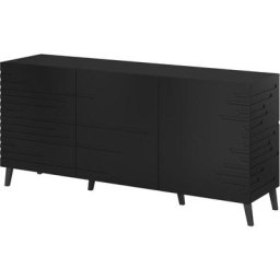 Commode nova 155 cm noir mat - Noir