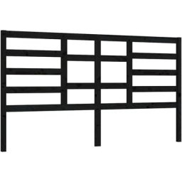 Vidaxl - Tête de lit Noir 206x4x104 cm Bois massif de pin Black