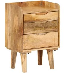 Table de chevet Bois de manguier massif 40 x 30 x 59,5 cm Vidaxl Brun