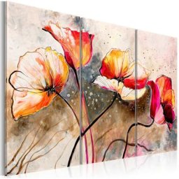 Tableau - Dans des coquelicots 90x60