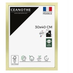 Cadre Photo Doré 30X40 cm et 40x30 cm - Convient au A4 – Fabriqué en France - Cadre Precious Doré