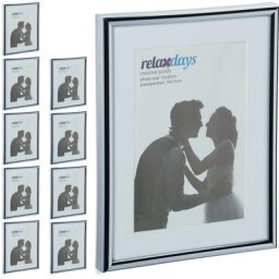 Relaxdays - Cadres photo, lot de 10, 15x20 cm, passe-partout 10x15 cm, picture frame à poser ou
