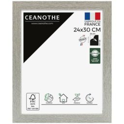 Cadre Photo Bois Grisé 24x30 cm et 30x24 cm – Convient au A4 - Cadre Bois Gris – Cadre Photo