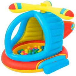 Bestway - Piscine à Balles Gonflable Helicoptère 140x127x89 cm