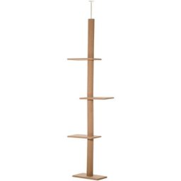 Arbre à chat poteau à griffer hauteur réglable dim. 43L x 27I x 228-260H cm 4 niveaux d'activités