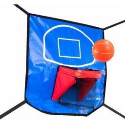 Jump4fun - Panier de basket pour trampoline de jardin Universel - 60 x 60cm - Bleu