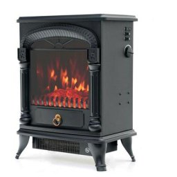 Cheminée Électrique 1950W Kekai Arizona 37x23x51 cm Noir avec Simulation de Feu pour Intérieur