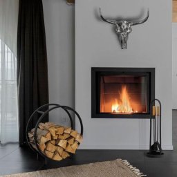 Ml-design - tagère de cheminée support acier pour bois de chauffage porte-bûches 62x60x20cm