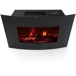 Cheminée Électrique Murale 2000W Kekai Montana 66x15x52 cm Noir avec Simulation de Feu