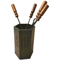 Set de Cheminée ou Poêle Kekai Cube avec 4 Pièces 29 cm