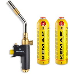 Chalumeau gaz KIT 2 bouteilles Propane 3600W Soudobrasure Professionnelle KEMPER