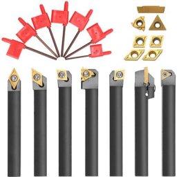 Porte-Outil De Tournage Tournage en Carbure 21Pcs 12mm en carbone avec clés pour Outil de