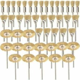45 pièces brosses en laiton brosse métallique brosse métallique Dremel Proxxon set de polissage