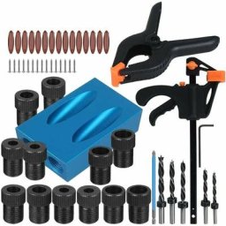Gabarit de percage oblique 57pcs, Guide perçage bois, Gabarit de trou de poche set, Guide perçage