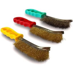 Kibros - Brosse à main métallique convexe Modèle skrib - a l'unité - Acier - Inox - Laiton