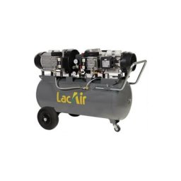 Compresseur double monobloc sans huile 2x2,3CV Monophasé 40m3/h 100L - MaxAir 40/100 - Lacme