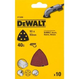 Dewalt - 3090 Feuilles abrasive pour ponceuse Delta - K40 - 93mm (10pcs)