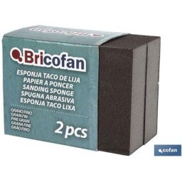Pack 2 unités Bloc de ponçage éponge grain fin