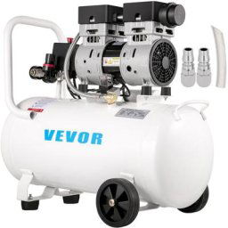 VEVOR Compresseur Air Sans Huile Compresseur Air Horizontal 750W 50L Silencieux