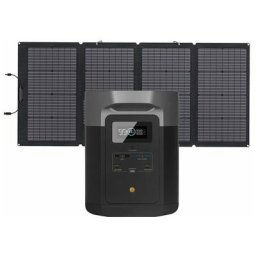 Générateur solaire ef Ecoflow delta Max 2000 de 2016Wh avec panneau solaire de 220 w, 6 sorties ca