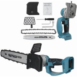 Scie à Chaine sans fil 6500W 18V 10inch 6000R / min pour Batterie Mikita 18V (Machine Seule)