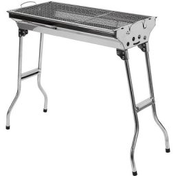 Skecten - bbq Barbecue à Charbon Pliable en Acier Inox Four Grille de Cuisson avec Grande Taille
